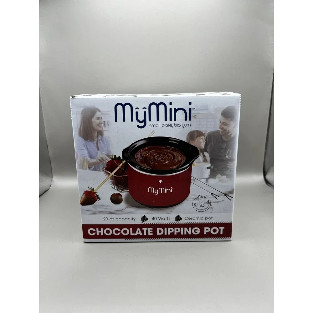 My Mini Chocolate Fondue Dipping Pot W/ Lid - 20 Oz - 4 Stainless Dip Forks